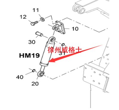 攤鋪機(jī)進(jìn)口螺旋提升油缸零件號2184860