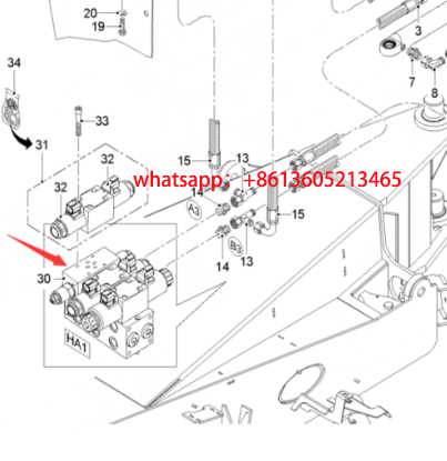 銑刨機(jī)輸料帶回轉(zhuǎn)制動(dòng)閥零件號(hào)172186
